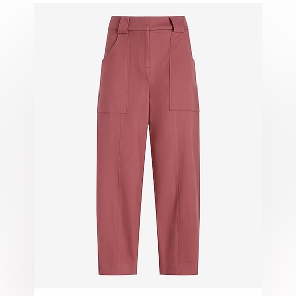 Super High Waisted Cropped Utility Trouser Pant express womens NEW - Picture 5 of 7